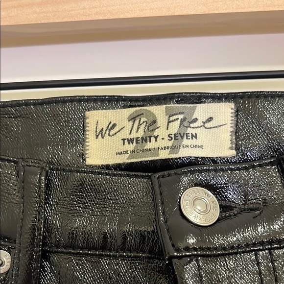 Free People Liquid Black High-Waisted Jeans Skinny Jeans, Womens 27 - Picture 3 of 7